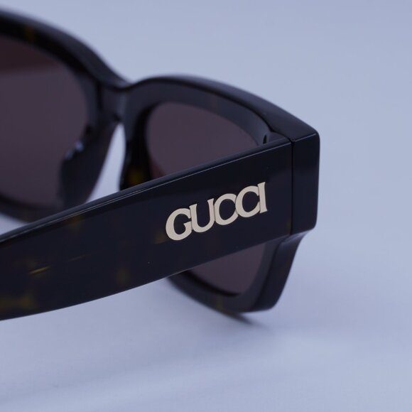 Gucci GG1794S 002 Sunglasses Dark Havana Square Frame, Brown Lenses